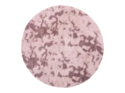 Alfombra de pelo largo NAVARRA empolvado 160x160 cm Rosa Discount