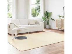 Alfombra De Salón-Alfombra de pelo largo NAVARRA crema 200x290 cm poliéster Blanco