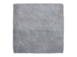 Alfombra De Cocina|Alfombra Redonda-Alfombra de pelo largo NAVARRA claro 160x160 cm Gris