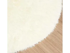 Hot Alfombra de pelo largo NAVARRA crema 200x200 cm poliéster Blanco