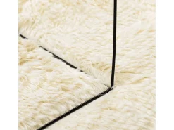 Hot Alfombra de pelo largo NAVARRA crema 200x200 cm poliéster Blanco
