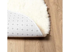 Hot Alfombra de pelo largo NAVARRA crema 200x200 cm poliéster Blanco