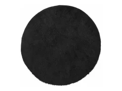Alfombra De Cocina|Alfombra Redonda-Alfombra de pelo largo negra NAVARRA 160x160 cm poliéster Negro