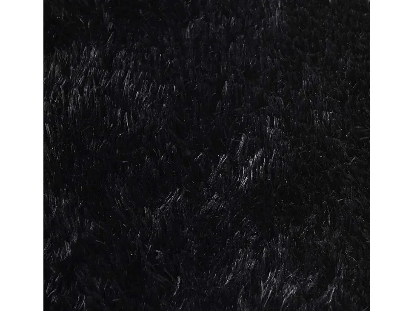 Alfombra de pelo largo negra NAVARRA 240x240 cm poliéster Negro