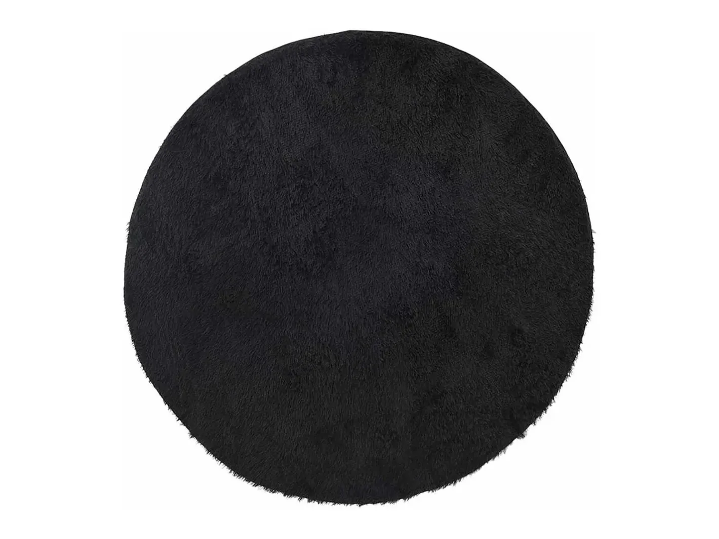 Alfombra de pelo largo negra NAVARRA 240x240 cm poliéster Negro
