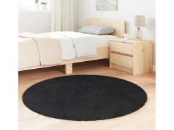 Online Alfombra de pelo largo negra NAVARRA 120x120 cm poliéster Negro