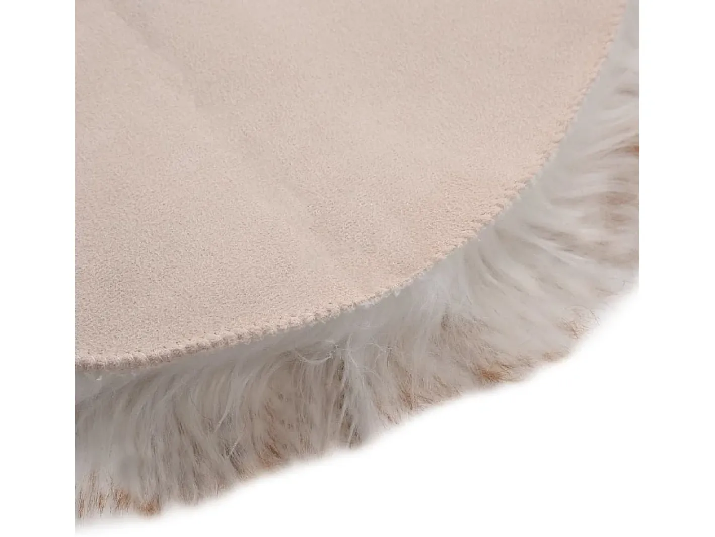 Alfombra De Salón-Alfombra de piel de oveja sintética mezcla de marrón 60x90 cm ES41658 Marru00f3n