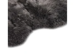 Clicnbuy Alfombra De Salón-Alfombra de piel de oveja claro 60x90 cm Gris