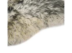 New Clicnbuy Alfombra de piel de oveja mezcla de oscuro 60x90 cm Gris