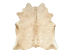 Alfombra de piel de vaca auténtica 180x220 cm Beige Sale