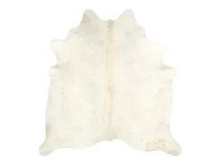Alfombra de piel de vaca auténtica 150 x 170 cm Beige
