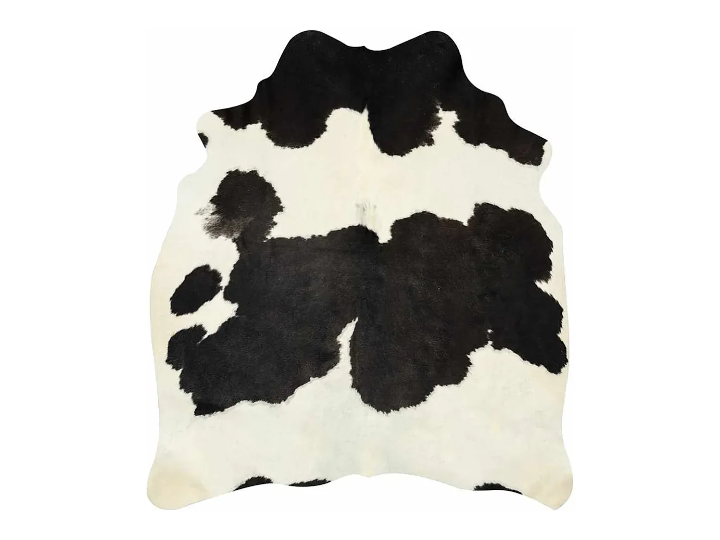 Alfombra de piel de vaca auténtica en blanco y negro 180x220 cm Multicolor