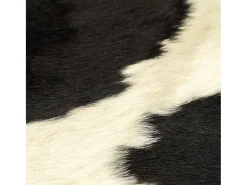 Alfombra de piel de vaca auténtica en blanco y negro 180x220 cm Multicolor