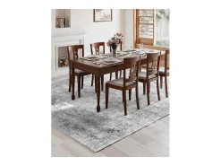Hot Alfombra de Salón SucceBuy, 2,7 x 3,7 m, Alfombra Grande para Dormitorio, Lavable, Antideslizante, Suave y Cómoda, Estilo Bohemio, para Dormitorio, Gris
