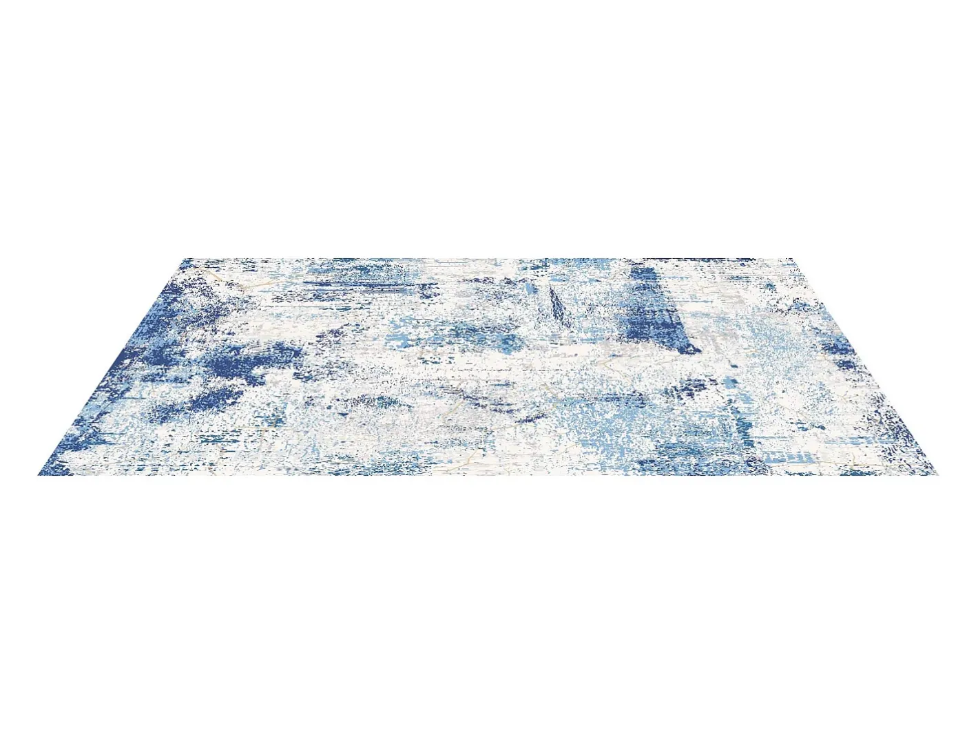 Alfombra de Salón SucceBuy, 1,5 x 2,1 m, Alfombra Grande para Dormitorio, Lavable, Antideslizante, Suave y Cómoda, Estilo Moderno, para Dormitorio, Azul Discount