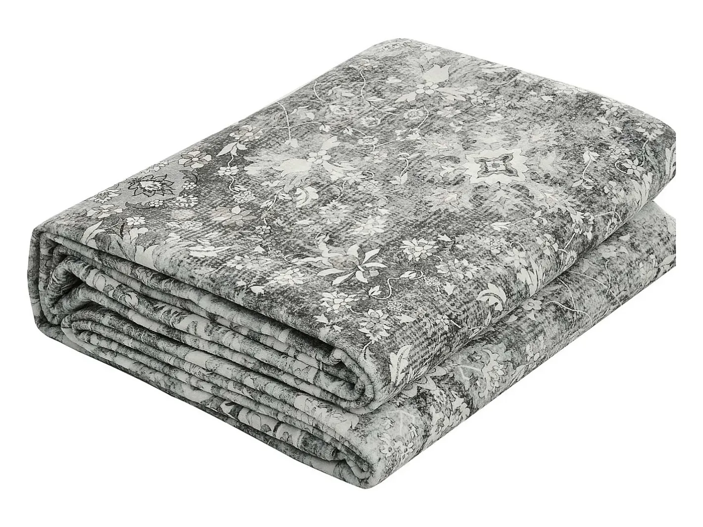 Clearance Alfombra de Salón SucceBuy, 2,4 x 3 m, Alfombra Grande para Dormitorio Lavable y Antideslizante, Suave y Cómoda, Estilo Vintage, para Dormitorio, Entrada, Gris