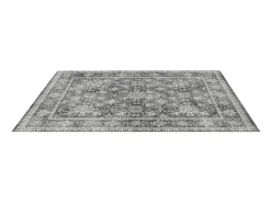 Clearance Alfombra de Salón SucceBuy, 2,4 x 3 m, Alfombra Grande para Dormitorio Lavable y Antideslizante, Suave y Cómoda, Estilo Vintage, para Dormitorio, Entrada, Gris