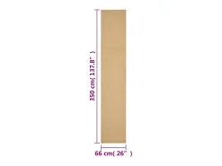 Alfombra de sisal natural 66x350 cm Marru00f3n Clearance