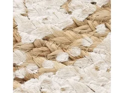 Alfombra de suelo de yute trenzado estampada redonda de 210 cm Beige