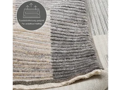 Outlet Alfombra de tejido plano con aspecto de patchwork 240x340 cm Corduletta Beige