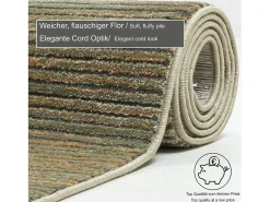 Alfombra De Salón-Alfombra de tejido plano con aspecto corto 240x290 cm Corduletta Verde