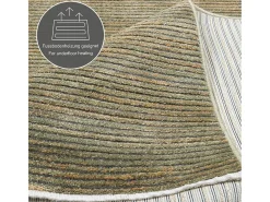 Alfombra De Salón-Alfombra de tejido plano con aspecto corto 240x290 cm Corduletta Verde