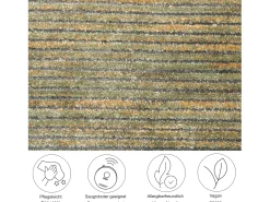 New Alfombra de tejido plano con aspecto corto 180x280 cm Corduletta Verde