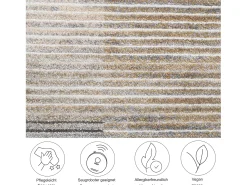 Alfombra de tejido plano con aspecto de patchwork 240x290 cm Corduletta Beige Online