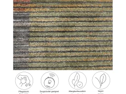 Outlet Alfombra de tejido plano con aspecto de patchwork 190x240 cm Colorido Corduletta Multicolor