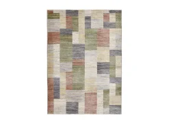 Outlet Alfombra de tejido plano con aspecto de patchwork 190x240 cm Colorido Corduletta Multicolor