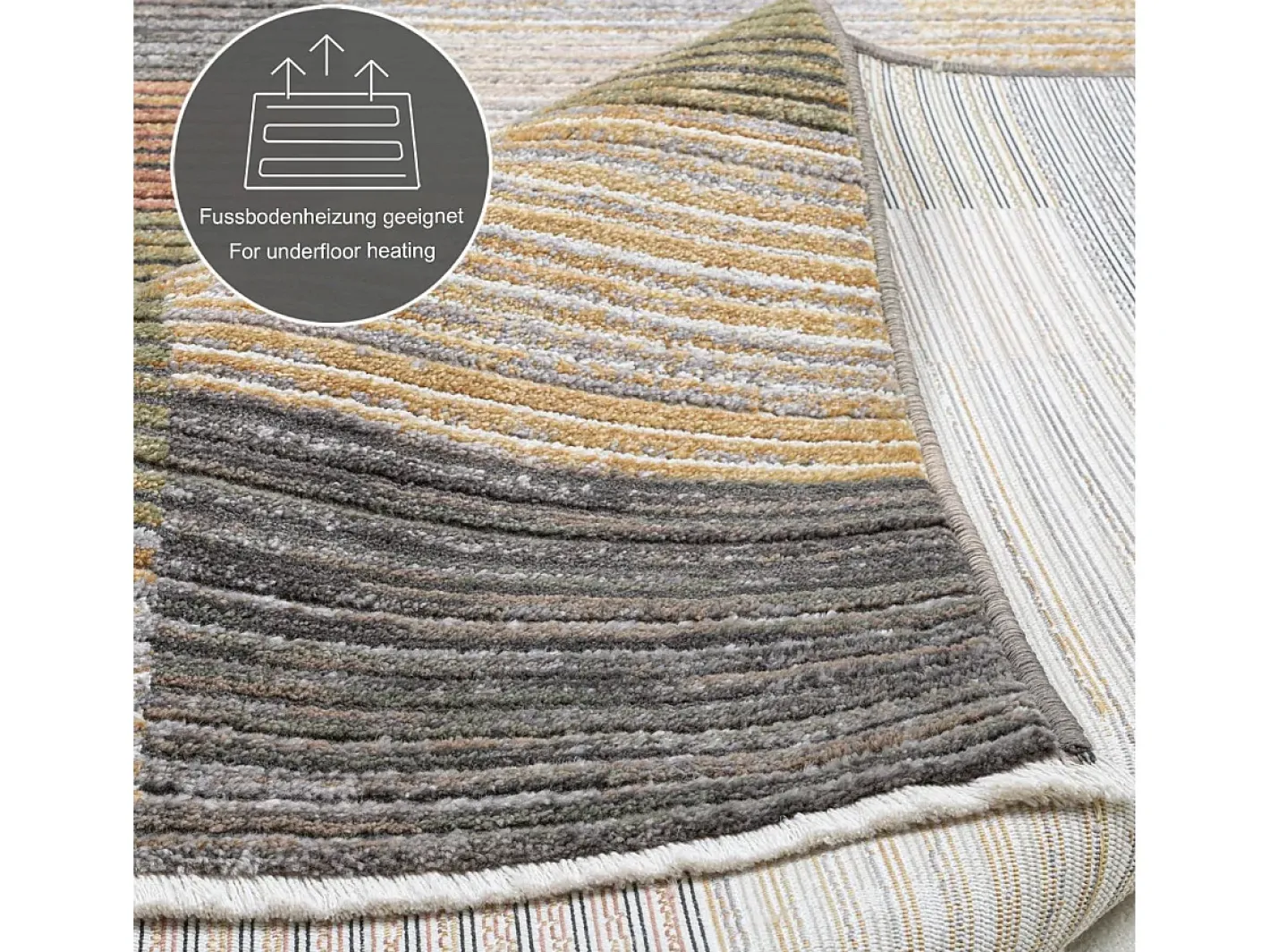 Outlet Alfombra de tejido plano con aspecto de patchwork 190x240 cm Colorido Corduletta Multicolor