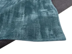 Alfombra de viscosa tejida a mano 140x200 cm Aqua Shine Azul