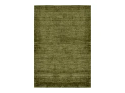 Alfombra De Salón-Alfombra de viscosa tejida a mano 85x155 cm musgo Shine Verde pino