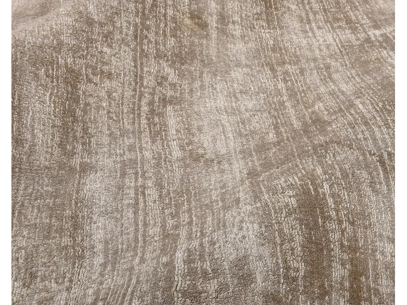 Alfombra De Salón-Alfombra de viscosa tejida a mano 190x290 cm Shine Beige