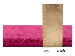 Alfombra De Salón-Alfombra de viscosa tejida a mano 250x300 cm Fuchisa Shine Fucsia