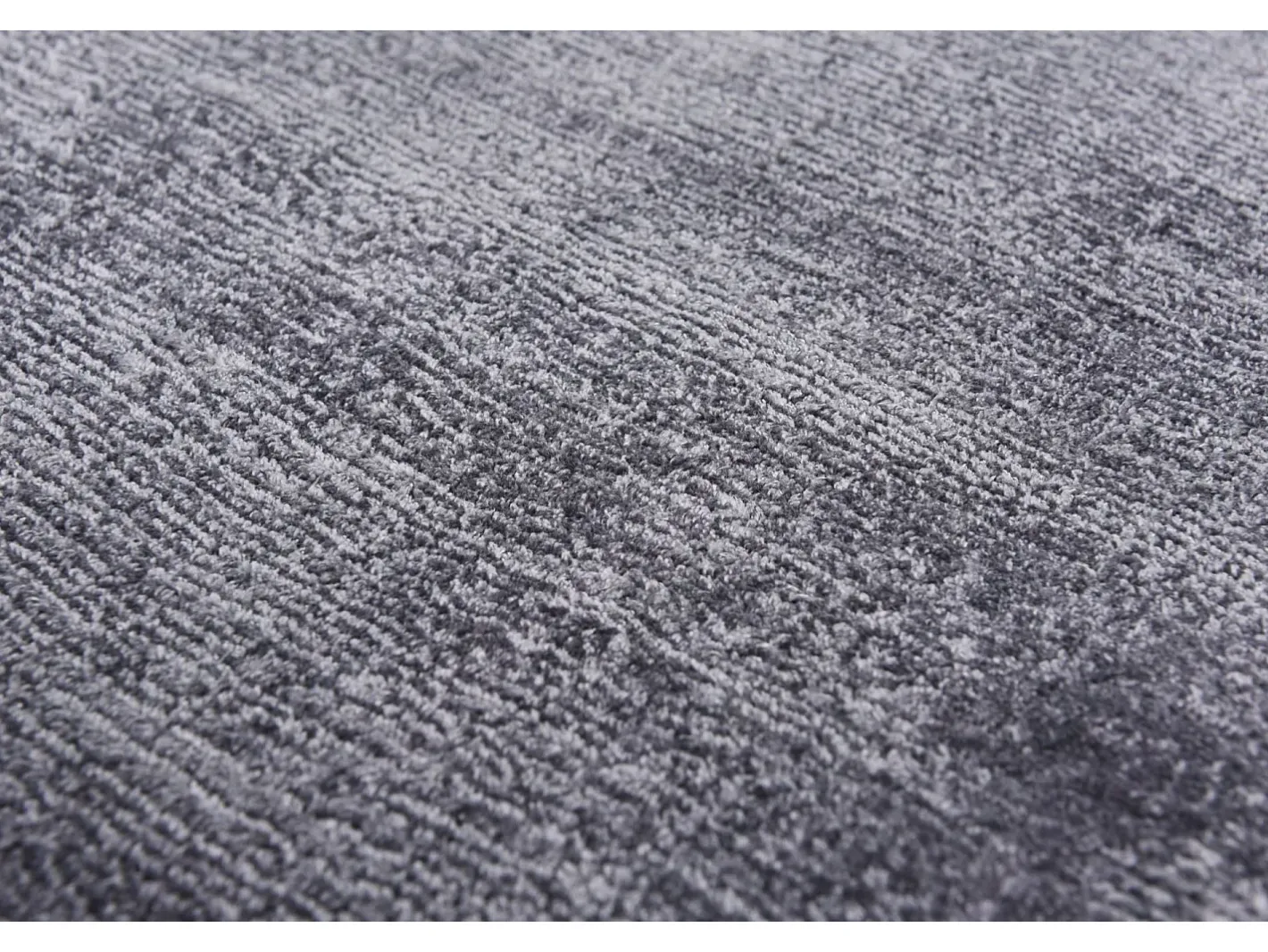 Alfombra De Salón-Alfombra de viscosa tejida a mano 190x290 cm Antracita Shine Gris antracita
