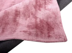 Alfombra De Salón-Alfombra de viscosa tejida a mano 250x350 cm Shine Rosa