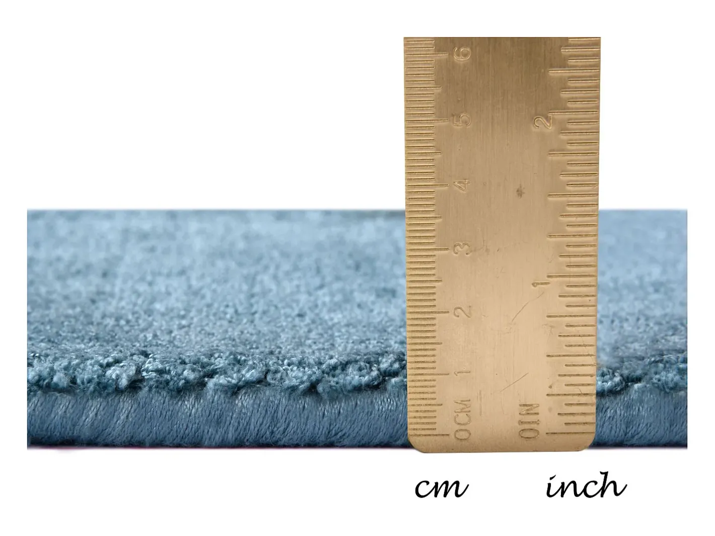 Outlet Alfombra de viscosa tejida a mano 65x135 cm Aqua Shine Azul