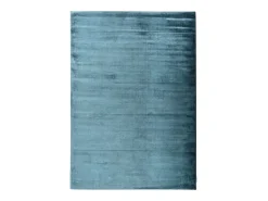 Outlet Alfombra de viscosa tejida a mano 65x135 cm Aqua Shine Azul