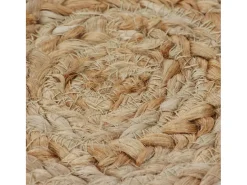 Alfombra De Cocina|Alfombra Redonda-Alfombra de yute con diseño trenzado, redonda de 120 cm. Beige