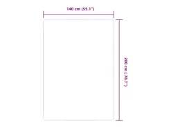 Alfombra de yute con reverso de látex 140x200 cm Natural Beige Best