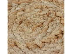 Outlet Alfombra de yute, diseño trenzado, redonda de 150 cm. Beige