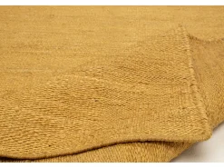 Alfombra De Salón-Alfombra de yute hecha a mano 70x140 cm Oro Forest Dorado