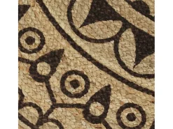 Alfombra de yute hecha a mano con estampado marrón oscuro 150 cm Marru00f3n Sale