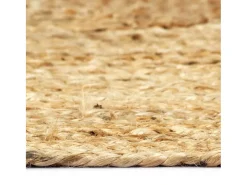 Alfombra De Cocina-Alfombra de yute hecha a mano 200x300 cm Marru00f3n
