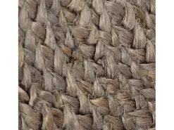 Outlet Alfombra de yute hecha a mano redonda 120 cm Gris