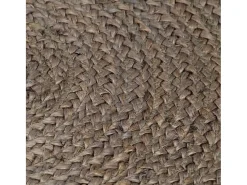 Outlet Alfombra de yute hecha a mano redonda 120 cm Gris