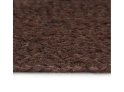 Alfombra de yute hecha a mano redonda 90 cm marrón Marru00f3n Best