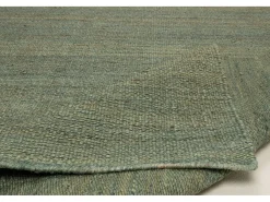 Alfombra De Salón-Alfombra de yute hecha a mano 130x190 cm Turquesa Forest Azul turquesa