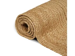 Alfombra de yute natural hecha a mano 160x230 cm Marru00f3n